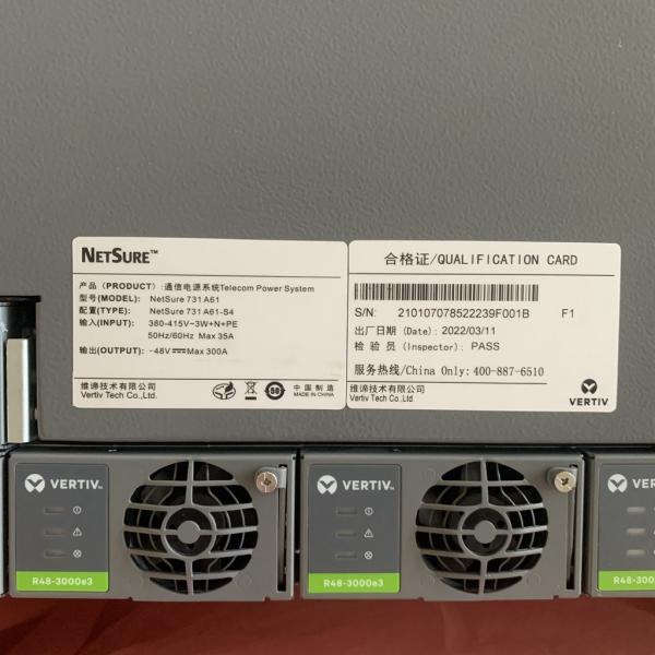 Vertiv Emerson Embedded 48VDC Power System Netsure 731 A61-S4 For Telecom Power Equipment Network 731A61-S4
