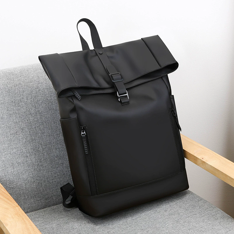 Colefa Male Outdoor Waterproof 16 Inch Computer Rucksack Work Commuting Travel Large Capacity College Student Roll up Backpack