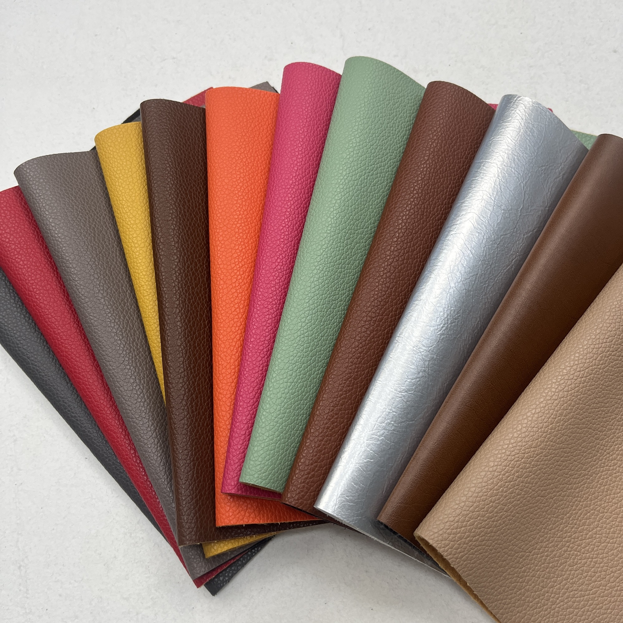 Ready to Ship Pu Leather Fabric 60% Pu 40% Rayon Synthetic Leather
