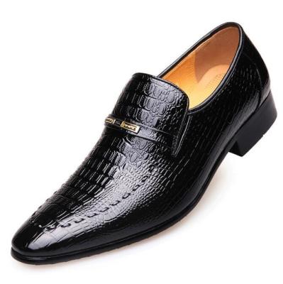 High Quality Men Business Leather Shoes Imitating Crocodile Pattern Leather Shoes