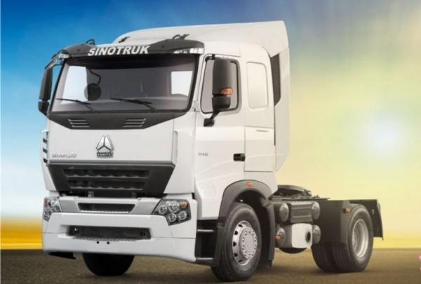 A7 Low Bed Semi Trailer Trucks , 4x2 Automatic Semi Truck 420HP
