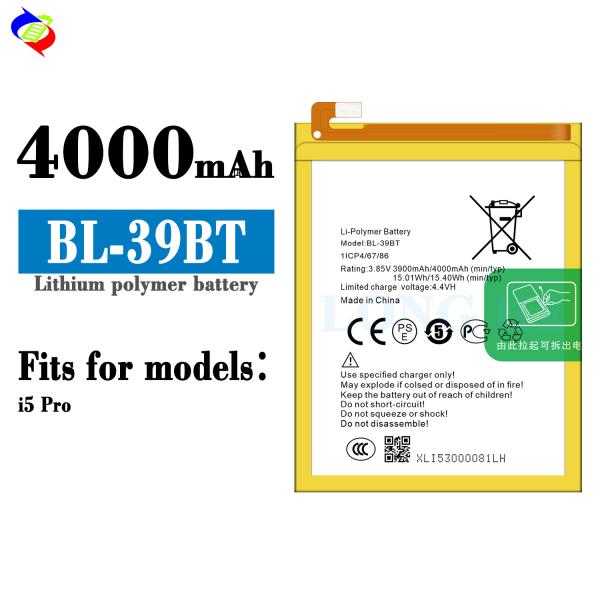 Proteção de IC duplo BL-39BT Bateria de telefone móvel de 3900mAh para Tecno i5 Pro