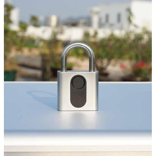 Bike Fingerprint Unlock Security Zinc Alloy Smart Electronic Padlock Waterproof Anti-theft