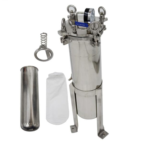 Weight KG 62 Turtle-Back Single-Bag Filter Housing for Filtration in Food Beverage Shops