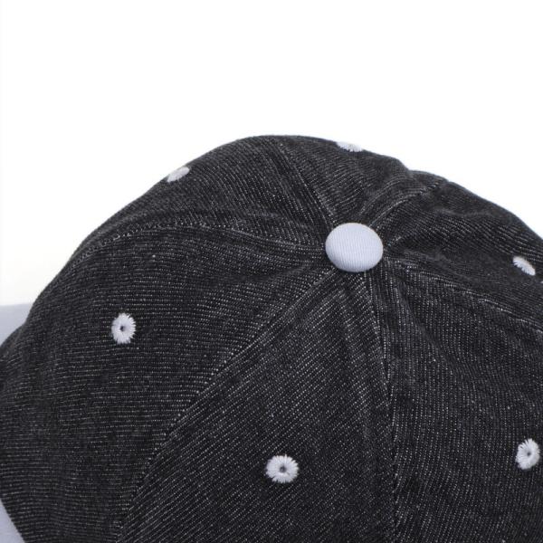 Casquette de baseball noire délavée pour homme, personnalisée avec logo, en coton délavé à l'acide, style vintage, réglable, en jean, pour le sport