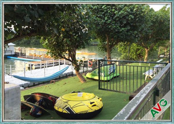 12800 Dtex Plastic Artificial Synthetic Lawn Grass For Garden / Landscaping