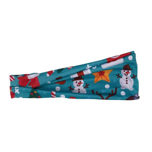Halloween Christmas Tree Headband Toddler Stretchy Athletic Sublimation Printed Sports 23x10cm