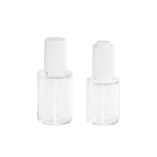 回転ボタンのピペットの点滴器が付いているプラスチックびんを落とす30ml 50mlオイル