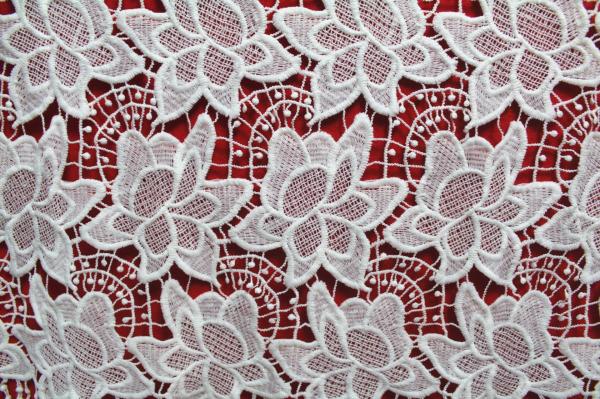Garment Accessories Chemical Lace Fabric  Water Soluble Embroidery  lace fabric  in Different  Color