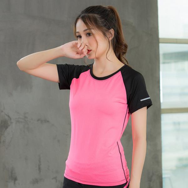 Sexy New Style Profission Fitness Veste Correndo T-Shirt de Manga Curta