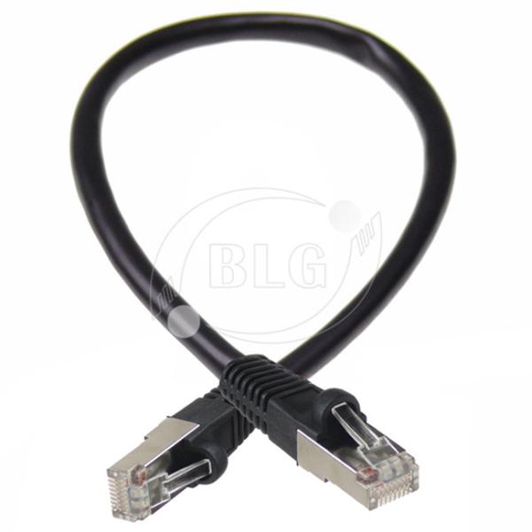 Customized Shielded Cat6 Patch Cable , Round STP Patch Cord RJ45 Male Plugs