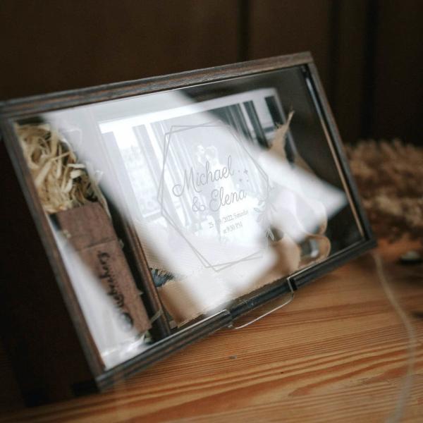 Wooden Memory Keepsake Boxes With Personalize Acrylic Lid - Wedding Bridal Party Gift Box- Birthday & Holiday Gift