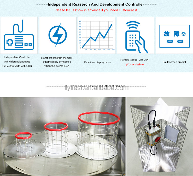 LIYI CE Approved IPX5 IPX6 Automatic Touch Screen Water Shower Test Chamber for Waterproof Testing for Electronic test