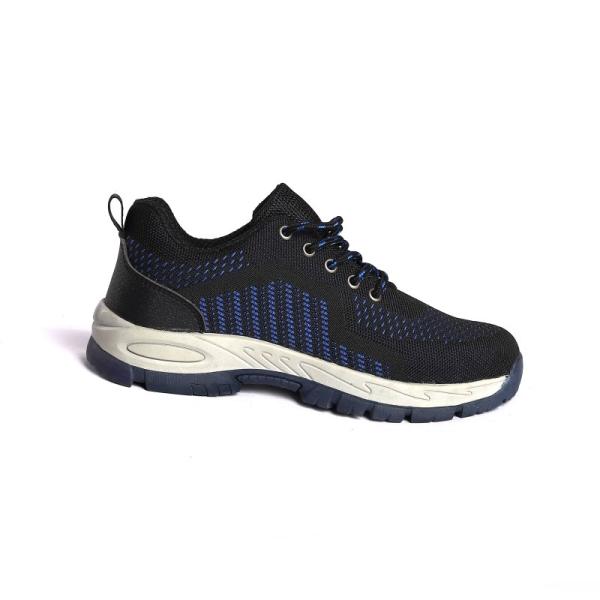 Breathable Metal Safety Toe Fly Knit Protective Lace up Shoes with Puncture Resistance