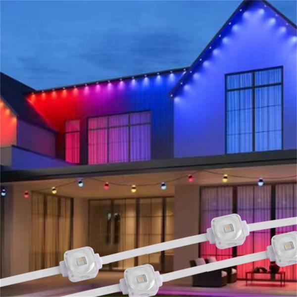 25MM RGB SMD5050 1.5W DC24V Aluminum Track Outdoor House Light Fixture Ip67 Rgbw LED Rgbic Permanent Christmas Outdoor Lights