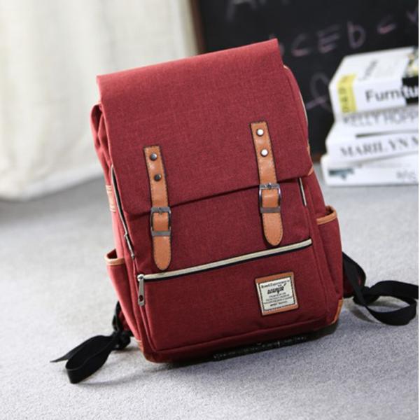 New design 2018 wholesale student laptop backpack popular canvas student backpack bag