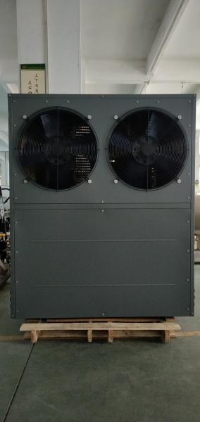 Dark Grey Side Discharge Heat Pump Heating Cooling Compact Design