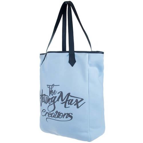 Black Custom Canvas Bags With Letter Printing / Silk - screen Logo