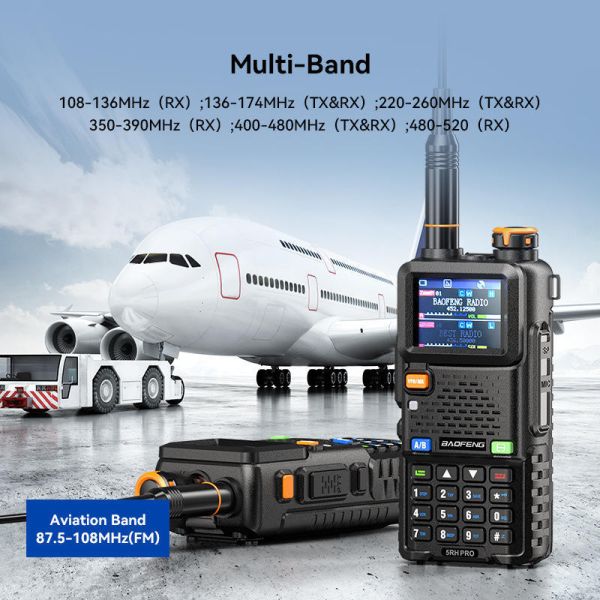 Baofeng UV-5RH Pro 10W High Power GPS Ham Radio with 999 Memory Channels and Dual Band Walkie Talkie