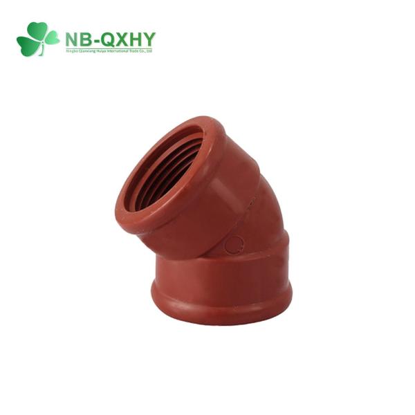 Round Head Code Pn16 Pph Red Plumbing Fitting Pipe Elbow 90 Degree Elbow for Sale