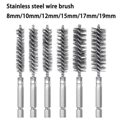 Hex Bar Gun Brush Polishing Deburring Stainless Steel Wire Pipe Brush