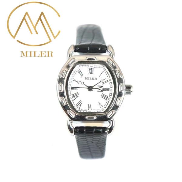 Élégance intemporelle ceinture en cuir quartz montre femme montre