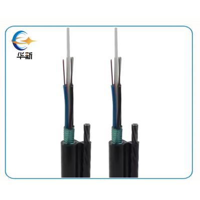 GYTC8A FTTH Self Support Aerial Optical Fiber Cable Outdoor Armoured Steel Wire Self Sustainment Black