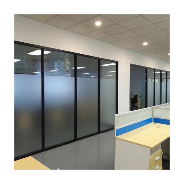 Top Supported Manually Operated Office Glass Partition Wall with Convenient Operability and Tempered Glass
