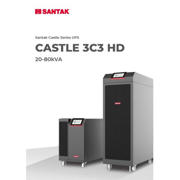 Castillo Santak 3C3 HD 20KVA 40KVA 60KVA 100KVA 200KVA 400V UPS de 3 fases para el sector industrial