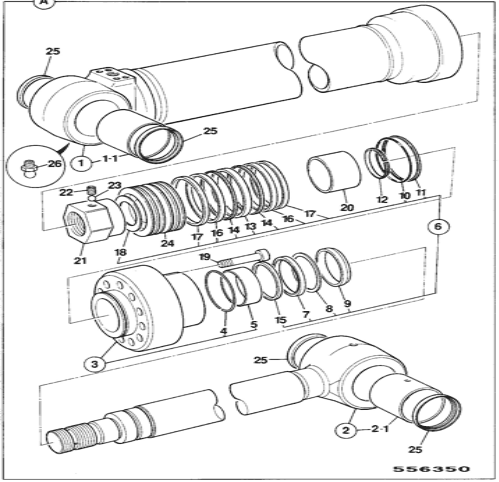 331/39036 JS220 Boom Cylinder Seal Kit Fit To JCB Excavator Hydraulic Cylinder Repair