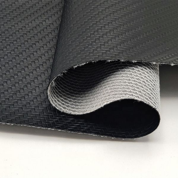 Hot-sale Pvc Carbon Fiber Woven Patterns  Artificial Synthetic Leather Cheap Price Chair Sofa Shoes Car Foot Mat Faux Leather