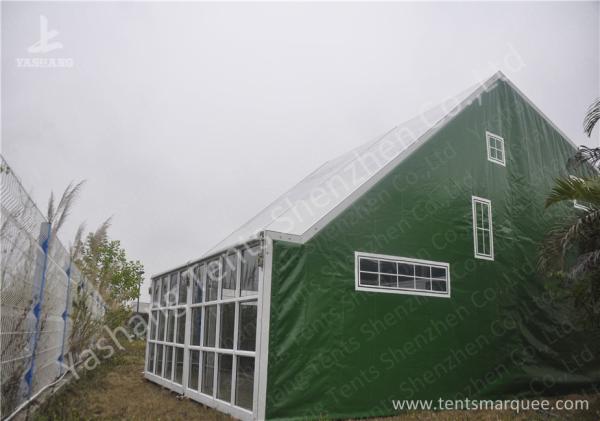 Green Cover UV Resistant PVC Fabric Tent Structure For Coffee Parties