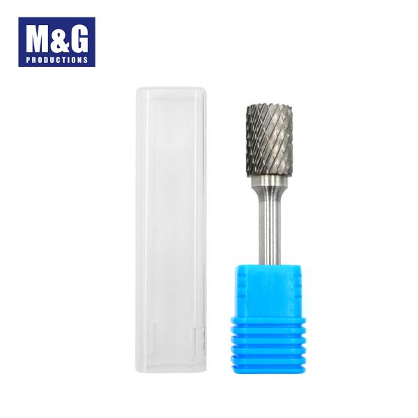 3 - 6mm Shank Tungsten Carbide Rotary Burrs Cylinder With End Cutter Long Life
