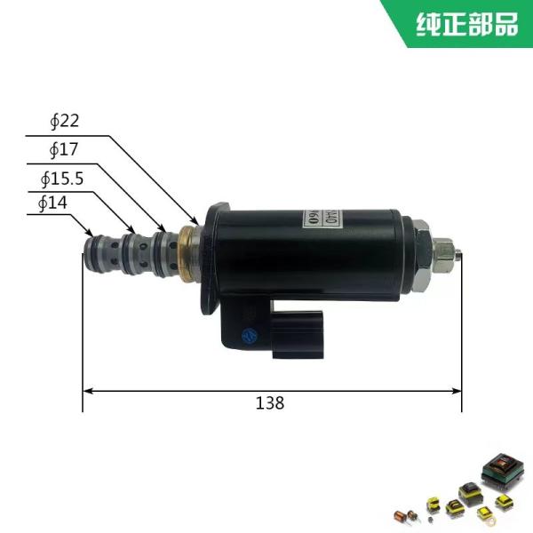 Kobelco SK120-5.5 válvula solenoide de travagem giratória / válvula solenoide de travagem rotativa ponto azul
