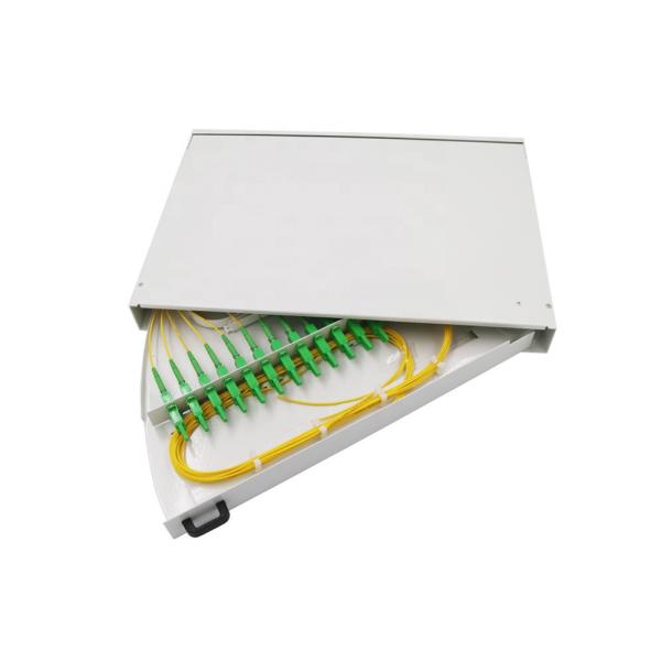 1U E2000 APC Rotary Fiber Optic Patch Panel 12 Ports SC LC