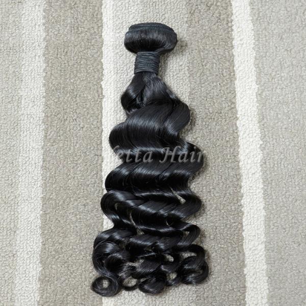 Loose Curly Virgin Hair Weave Malaysian Hair Extensions Soft And Silky