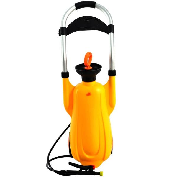 Yellow Portable 12L pressure eyewash equipment, portable emergency ABS eye wash station
