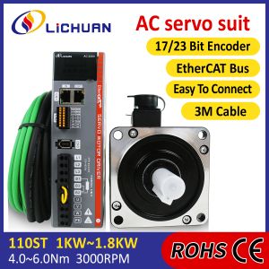 Lichuan AC Servo Motor Drivers Kit LC30E Series 5.0N.m 1.5KW 220V 5.0/6.0A