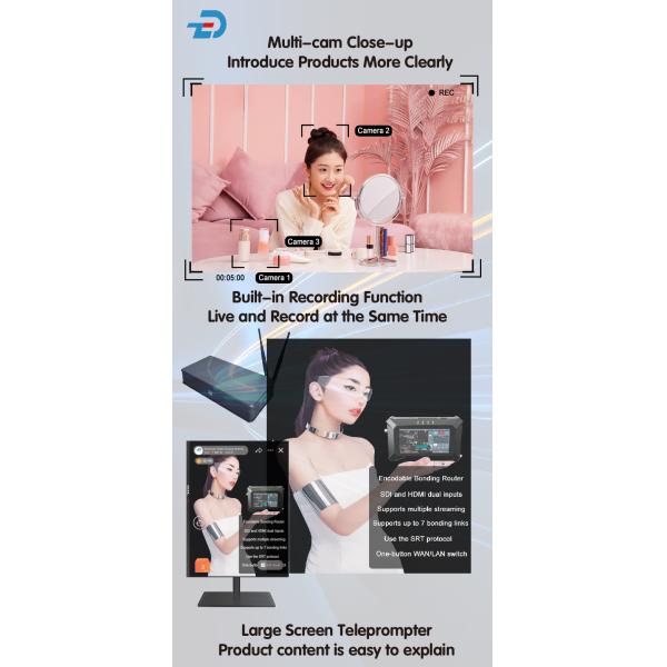 Android Áudio Streaming ao vivo Switcher de câmera Mixer de vídeo Para Facebook TikTok YouTube