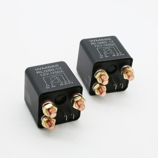 12V 24V 250A Continuous Type High Power Motorcycle Battery Control Switch Terminal Automotive Starter Relay Socket Car Relay