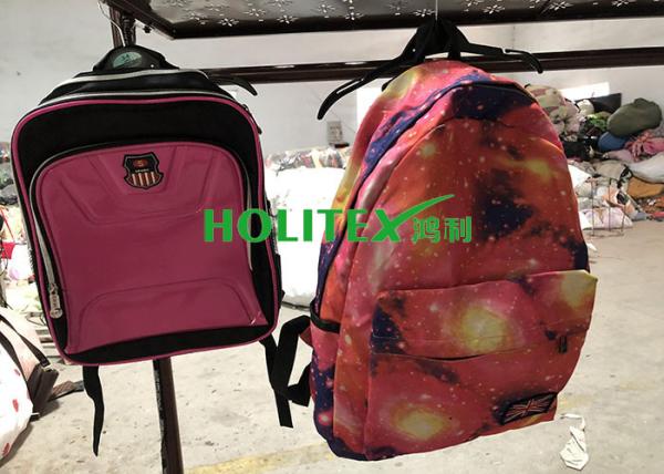 Clean Used School Bags Mixed Size Second Hand Backpacks For Female / Male