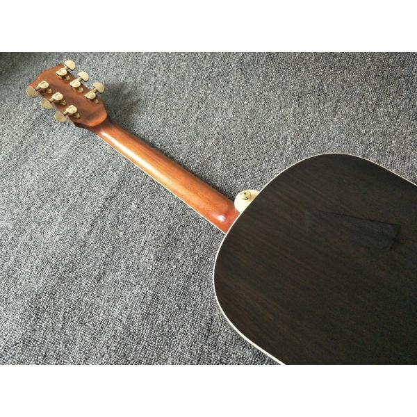 Guitar Factory Customization Acoustic Guitar Vintage Top AAA Sitka Solid Spruce Body Guitar with Fishman pickups