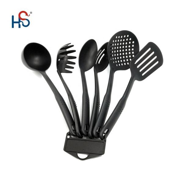6pcs Nylon Kitchen Tools Set for Salad Spoon Production and Green Kitchen Table Tools