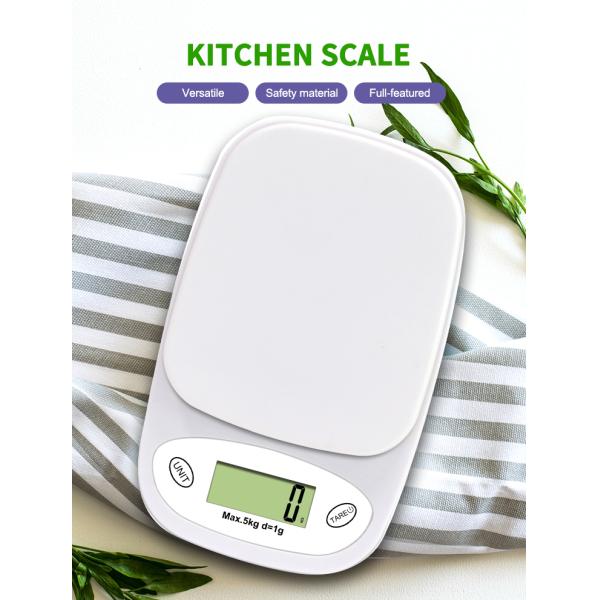 Plastic Kitchen Scale Digital Kitchen Food Weighing Scale ABS Kitchen Scale 5KG