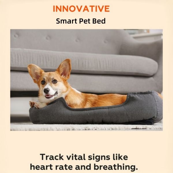 Smart Pet Bed With App Based Real Time Tracking Of Heart Rate Breathing And Sleep Providing Veterinary Grade Health Insights