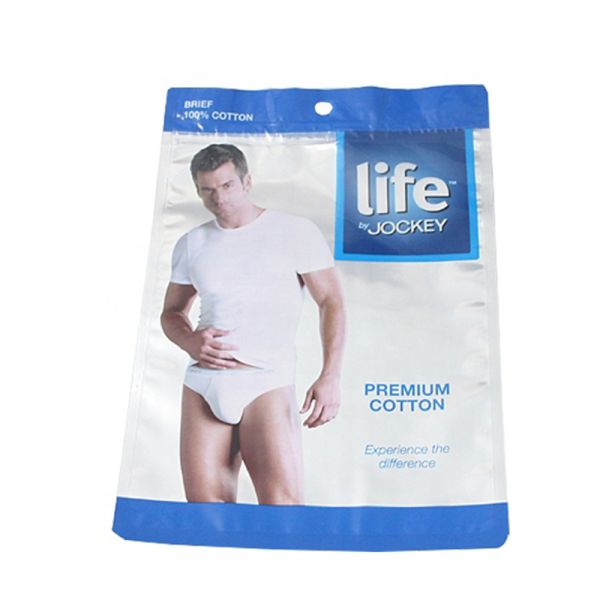 T-Shirt Bag Custom Plastic Resealable Packaging Pouch Plastic Mylar Smell Proof Suitable Underwear T-Shirts Clothing