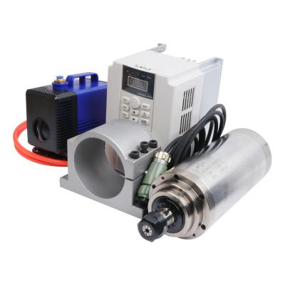 24000 rpm Velocidade de operação Kit de motor de fuso refrigerado a água para obras de construção CNC