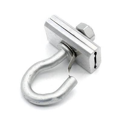 Gancho de tração de aço galvanizado tipo C para cablagem de fibra óptica