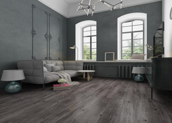 Glue Down Anti Slip  2mm 6inch×36inch Grey Wood Design Industrial Style