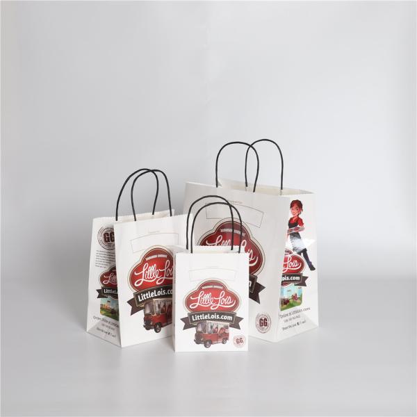 Handle Printed Kraft Paper Bags